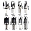 8-Piece Tenon Drill Wood Plug Cutter, Conical Claw Drill, 6