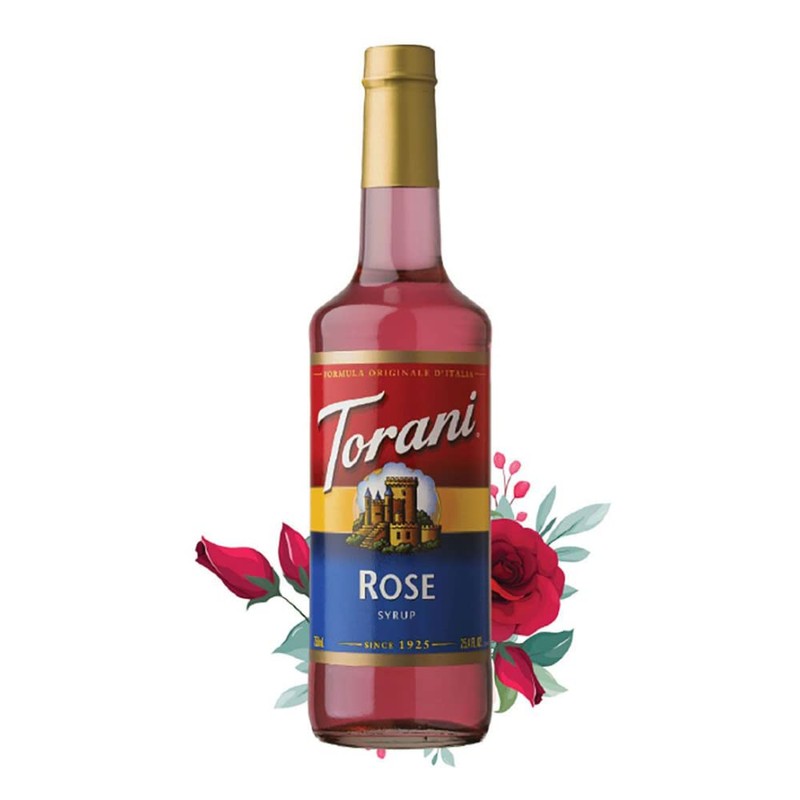 Torani Rose Syrup, 750 ml Bottle