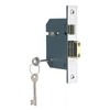 Yale 5 Lever Mortice Sashlock, High Security, Polished Chrome, 3