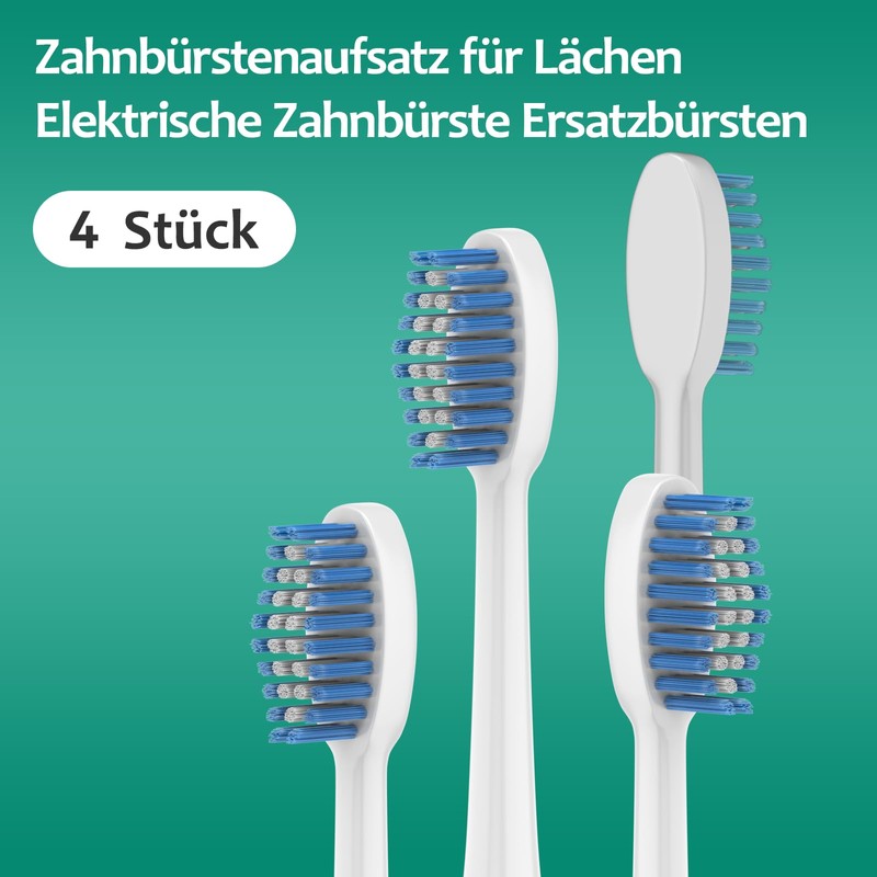 Lächen Replacement brush head, moderate hardness of the brush head,
