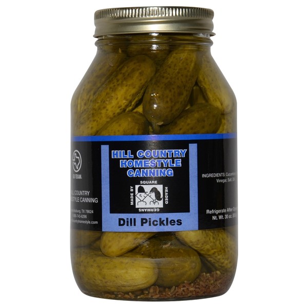 Texas Hill Country German Dill Pickles 32oz