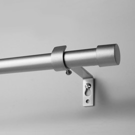 Curtain Rods Modern Minimalist Style,3/4 Inch Diameter Adjustable Curtain Rods for Windows, 16-144", Silver