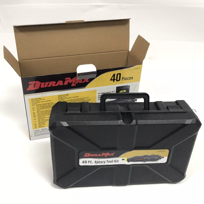 DuraMax Variable Speed Rotary Tool Kit 40 Pieces AQ25001G New