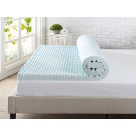 Zinus 3 Inch Swirl Gel Memory Foam Air Flow, Full Topper