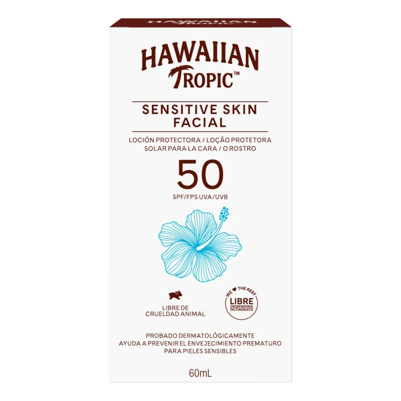 Protector Hawaiian Tropic Sensitive Skin Facial Fps50 60ml