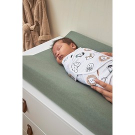 Meyco Baby Animal/Uni puck sack 2-pack, primo equipaggiamento per neonati (puck sling per bambini da 0-3 mesi, morbido comfort di sonno, traspirante e assorbente, aiuto al sonno), multicolore