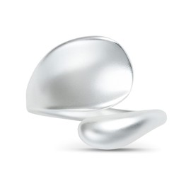 Linawe Silver Hug Ring Adjustable Rings for Women Thumb Pinky Finger, Spoon Signet Dome Ring Jewellery, Stackable Chunky Big Rings