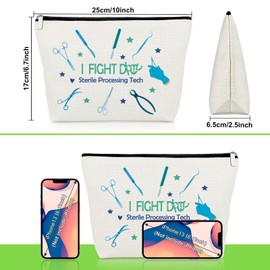 Surgical Tech Makeup Bag Surgeon Gifts Thank You Gift for Surgery Nurse Doctor Coworker Surgical Technologist Appreciation Cosmetic Bag Medical Graduation Christmas Birthday Present Travel Pouch