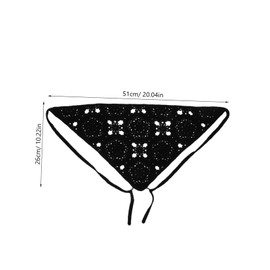 Mikinona 2Pcs Crochet Bandana Headband Stylish Hair Scarf for Women Comfortable Knitted Hair Accessory for Everyday Use and Special Occasions