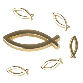 6 Pcs Christian Fish | Religious Christian Metal Gold Lapel Pin for Men Women | Enamel Pins Bulk for Suits Shirts Backpacks Hats Caps Bags | Tie Pin Backings