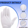 Bettinay 24 PCS Stretchable White Cotton Gloves, Work Cotton Gloves