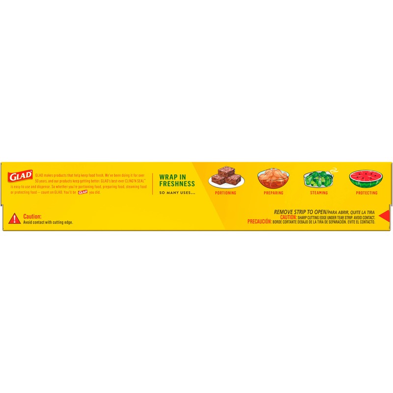 Glad Cling N Seal Plastic Food Wrap, 200 Square Foot