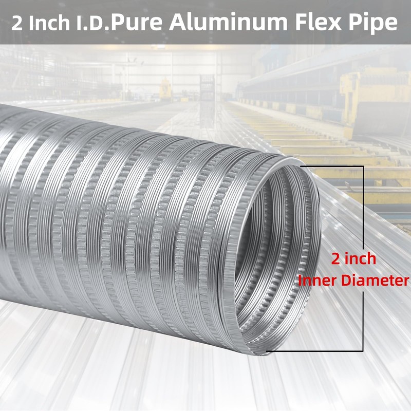Pellet Stove Fresh Air Intake Kit, 2" x 60" Outside