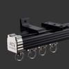 ZSHINE Curtain Single Tracks Ceiling or Wall Mounting Heavy-Duty Curtain
