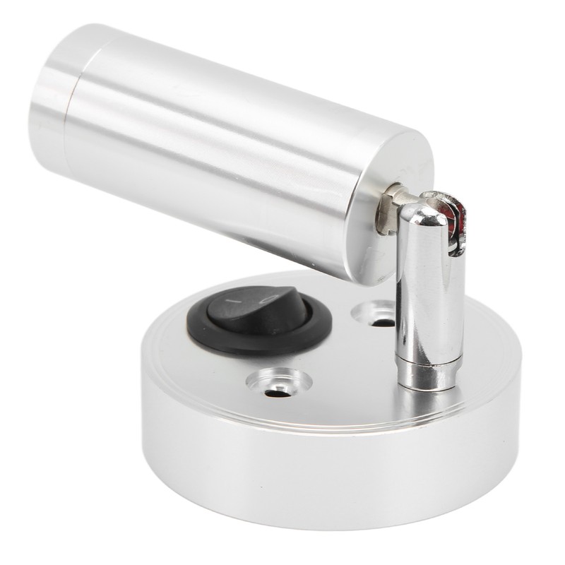 12‑24V 3W LED Reading Light Bedroom Bedside Lamp Chrome Aluminum