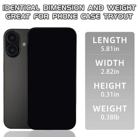 Fake Phone Dummy Prop Phone, Black Screen Decoy Phone Pear Phone Non-Working Phone 16 Pro for Kid Play, Display Phone Look Like Real Phone pro max16 (16,Black,Black Screen)