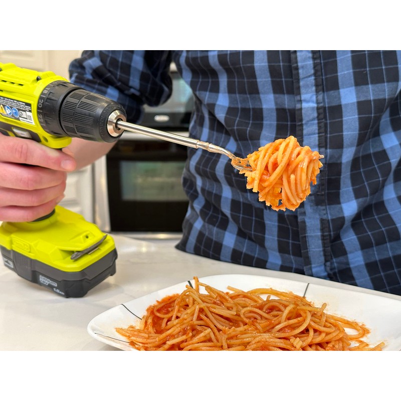 Fork Drill Bit Mixer - Spaghetti Spinner, Meat Shredder, Egg