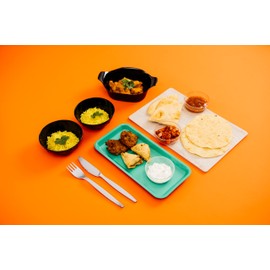 Harfield Polycarbonate Plastic Individual Serving Platter Orange (Pack of 2)