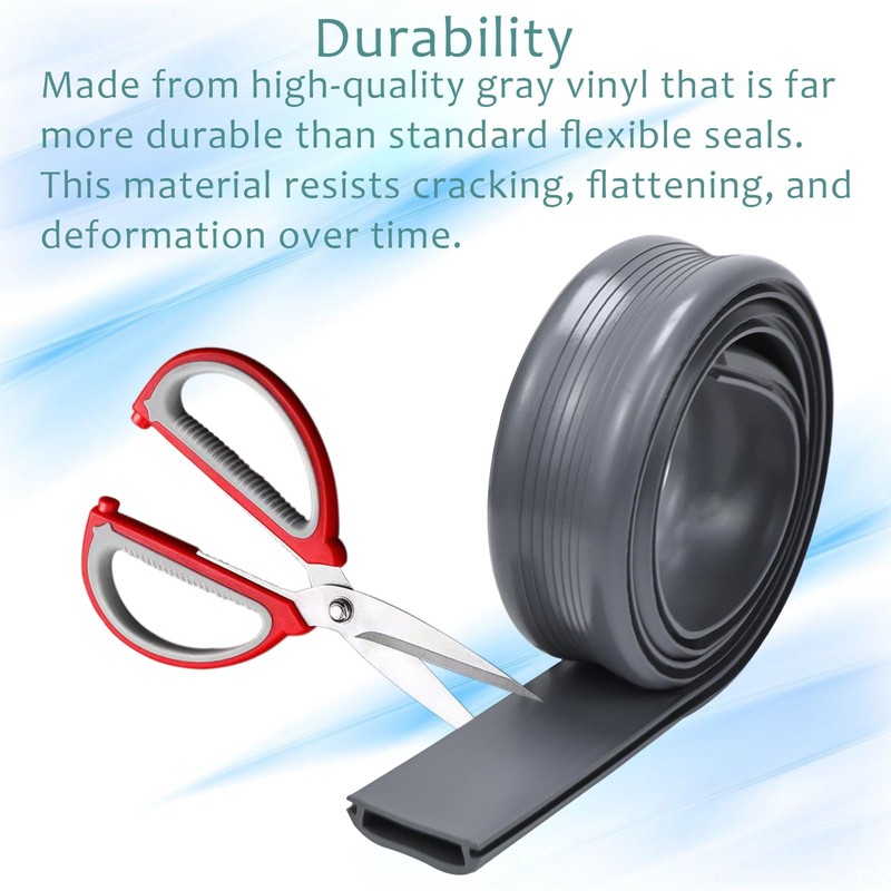  13524 Gray Vinyl Door Threshold Replacement Insert, 1-1/4 in.