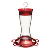 GARNET GLASS HUMMINGBIRD FEEDER