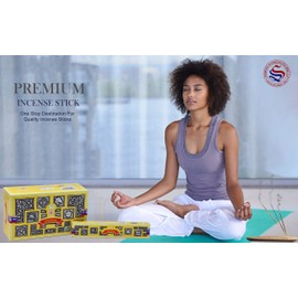 EARTH Satya Super Hit Yoga Ritual Incense Sticks 15 GMS (Pack of 12) (Green Certified) Indian Perfumed Hand Rolled Agarbatti Perfect for Worship, Church, Aroma Therapy, Relaxation, Positivity