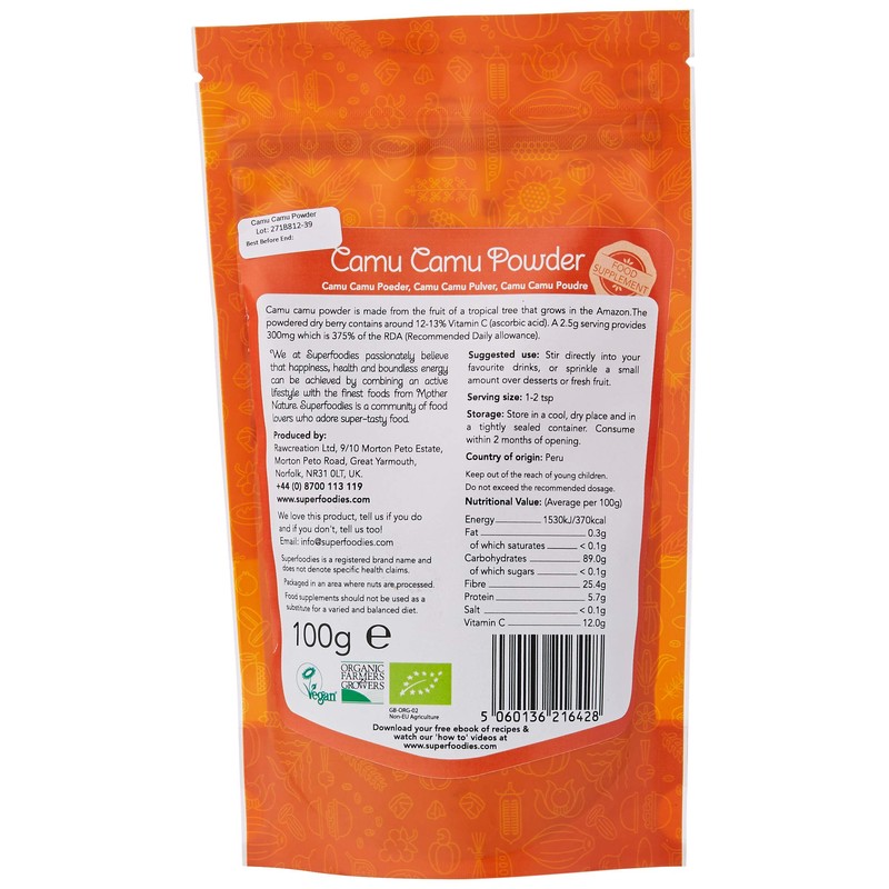SUPERFOODIES Organic Camu Camu 100g (PACK OF 1)
