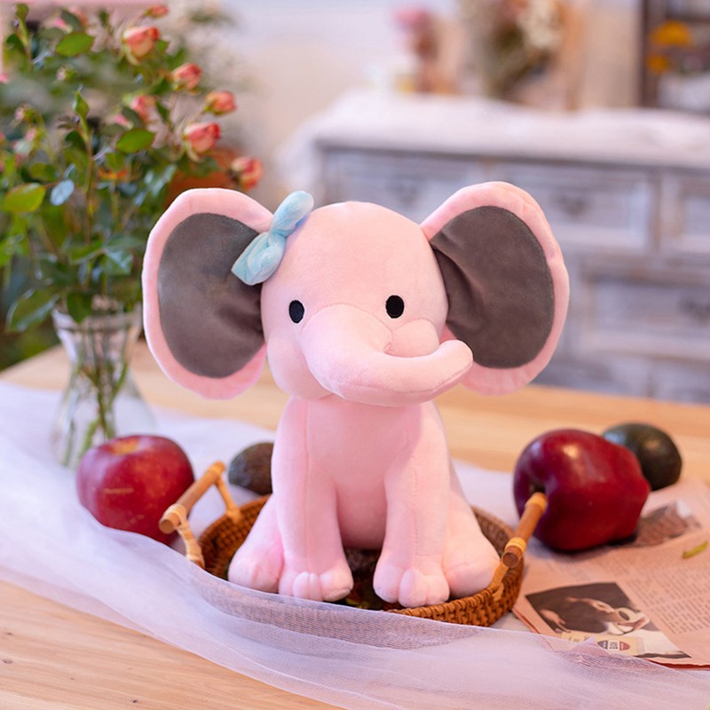 Elephant Plush Toy Multipurpose Cute Safe Comfortable Soft Fluffy Stuffed