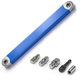 Extension wrench for tight spaces and offset extension wrench set with 1/4“& 3/8”&1/2" square drive socket adapter and 1/4" hex shank adapter fits various drive ratchet wrenches and socket wrenches.