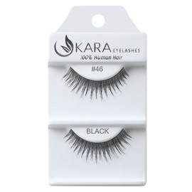 Kara Beauty Human Hair Eyelashes - 46 (Pack of 12)
