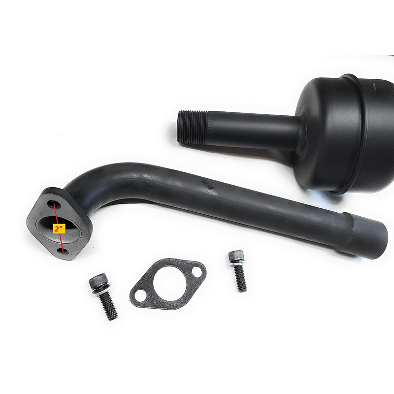 AR-Sport Erect Exhaust Pipe Muffler 1 inch male thread for: