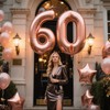 40 Inch Rose Gold Balloon Number 60 Balloon,Jumbo Mylar Foil