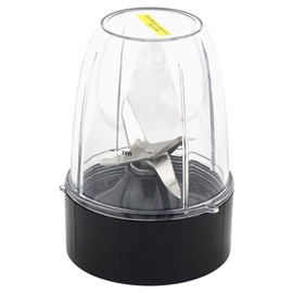 18 oz Short Cup with Lip Ring + Extractor Blade compatible with Nutribullet Lean NB-203 1200W Blender