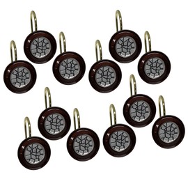 Popular Bath 716177 Elite, Shower Curtain Hooks, Copper-Silver