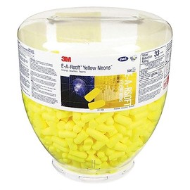 3M E-A-R by 3M 10080529910049 391-1004 Soft Yellow Neon Disposable Uncorded Earplugs Bulk Refill, One Size Fits All (Pack of 500)