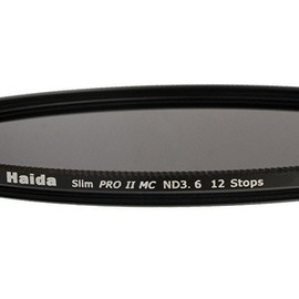 HAIDA Slim Extreme ND Neutral Density Filter PRO II MC / Multi-Coated 4000x ND3.6 (62mm) Including CAP with Inner Grip