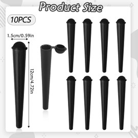 10 Pieces Joint Cover, Case Storage Container Joint Cover King Size Joint Covers Joint Container Joint Accessories Joint Sleeves Box Carry Clip Lid (Black)