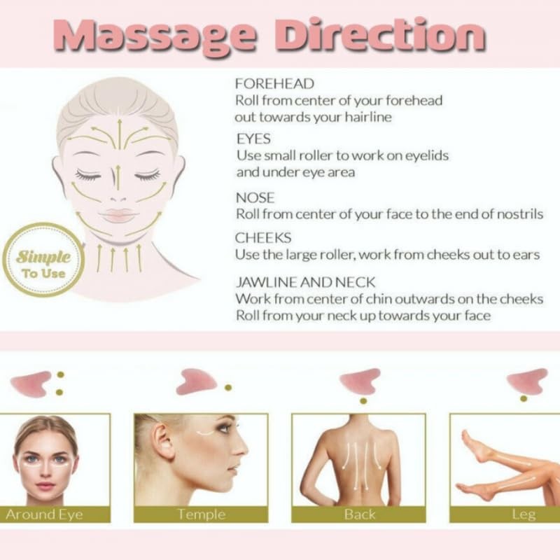Jade Face Massage Roller Facial Massager Beauty Tool Body Eye