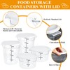 Milkary 4Pcs Food Storage Container with Lids, Clear Round Dough