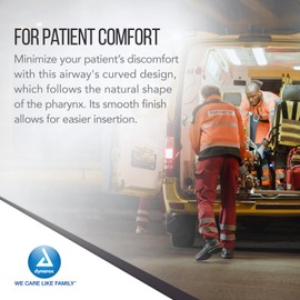 Dynarex Berman Oral Airway Assist Device - Disposable Airway Adjuncts - Slotted Sides, Midway Opening, Color-Coded Bite Lock - 60mm Child, 24-Count