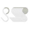 Sourcing Map 12pcs S Hooks, 3.5" Plastic, White, Modern, Over-the-ledge,