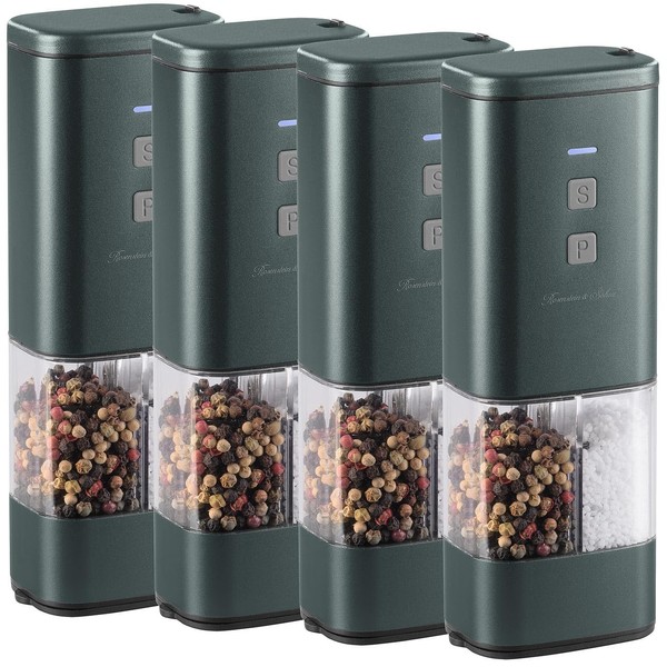 Rosenstein & Söhne Salt Shaker Mills: Set of 4 2-in-1