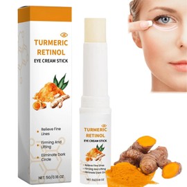 Turmeric Retinol Eye Stick - Under Eye Cream for Dark Circles and Puffy Eyes - Anti Wrinkle and Firming Formula - Reduces the Growth of Fine Lines - Anti Aging - Turmeric Eye Cream Stick