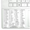 Vegas Reference Keyboard Hotkeys Sticky Labels for Windows Black, White