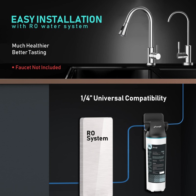 Frizzlife TAM4 Under Sink Inline Water Filter - Alkaline PH+