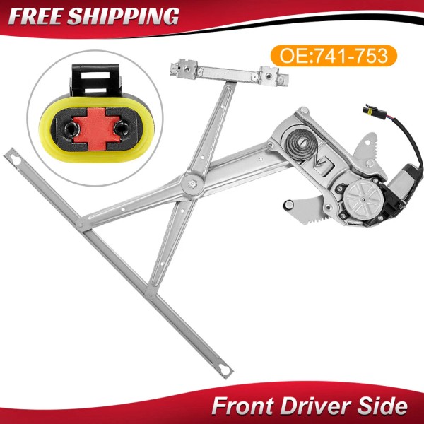 Unbranded Front Left Side Window Regulator w/ Motor For 1994-2001