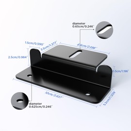 Callsun Solar Panel Mounting Z Brackets, Lightweight Aluminum Corrosion-Free Mounting Brackets, for RVs, Trailers, Boats, Yachts, Wall and Other Off Gird Roof Installation, 1 Set of 8 Units, Black