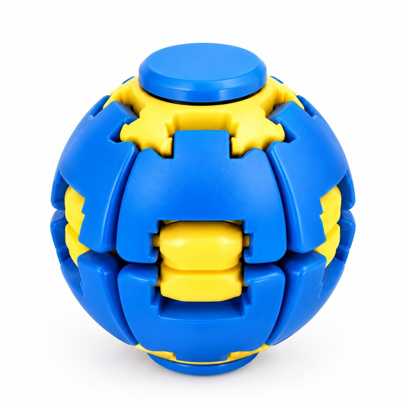 Press-to-Spin Fidget Ball for Teens & Adults – Transformable Spinning