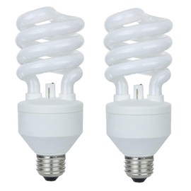 Diodesy- Pack of 2 AP23/65K CFL Light Bulb, T3 Spiral Compact Fluorescent Light, 23W (100 Watt Equiv.), Purion Built-in Air Purifying Technology, 6500K Daylight, E26 Medium Base, 1500 Lumen, UL Listed