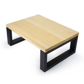 CONSDAN Step Stool with Metal Frame, Solid Hardwood Step Stool for Toddler/Kids/Adult, Portable Step Stool for Bedroom Bathroom-Natural