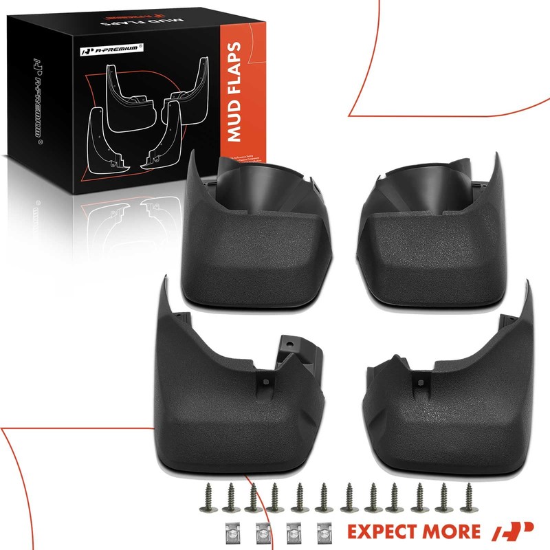 A-Premium Set of 4PCS Mud Flaps Splash Guards Mudflaps Mudguards